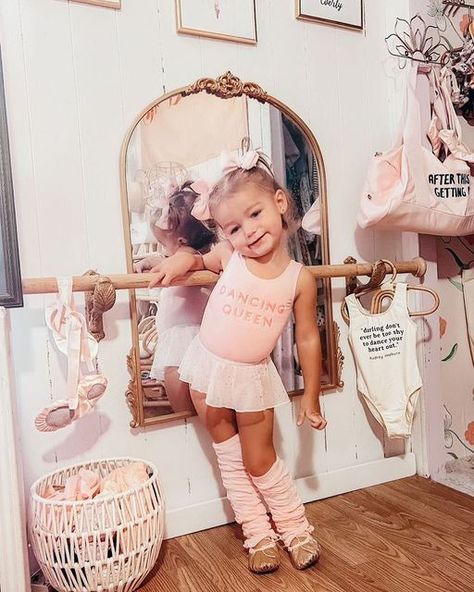 Ballerina Toddler Room, Toddler Dance Outfit, Ballerina Room Ideas, Ballerina Nursery Baby Girl, Ballet Baby Girl, Toddler Ballet Outfit, Toddler Ballerina, Toddler Girls Room, Ballerina Bedroom