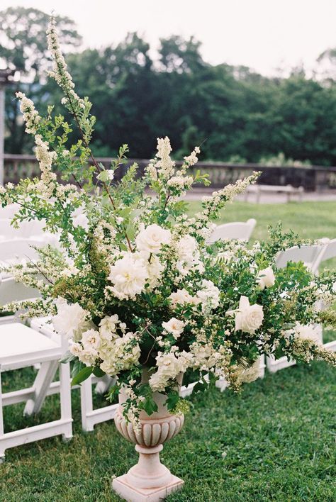 Flowers In Urns, Urn Arrangements, White Urn, Flower Urn, White Floral Arrangements, Memorial Flowers, Wedding Ceremony Flowers, Ceremony Flowers, Wedding Arrangements