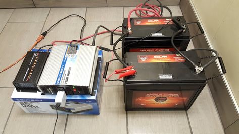 DIY Size & Build a Battery Power Backup Generator W/ 12V Deep Cycle Batteries : 5 Steps (with Pictures) - Instructables Battery Generator, Rv Solar Power, Backup Generator, Solar Energy Diy, Rv Solar, Kombi Home, Deep Cycle Battery, Battery Bank, Best Solar Panels