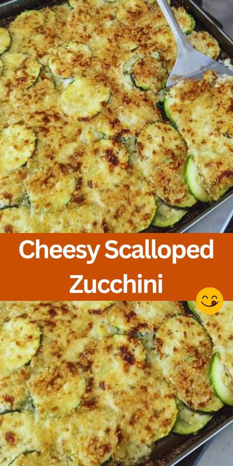 Create flavorful Cheesy Scalloped Zucchini with this easy recipe! Made with fresh zucchini, creamy sauce, and a golden breadcrumb topping, this dish is a crowd-pleaser. Perfect for dinner parties or weeknight meals, it's a delicious way to enjoy seasonal produce. Scallop Zucchini Recipes, 12 Tomatoes Cheesy Scalloped Zucchini, Cheesy Scalloped Zucchini 12 Tomatoes, Cheesy Scalloped Zucchini, Favorite Side Dishes For A Crowd, Zucchini Meals Dinners, Scalloped Zucchini Casserole, Garden Veggie Recipes, Scalloped Squash Recipes