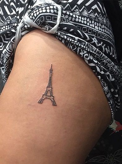 Paris Tatoos Small, Paris Tatoos, Small Eiffel Tower Tattoo, France Inspired Tattoo, Paris Inspired Tattoos, Paris Tattoo Small, Eiffel Tattoo, France Tattoo Ideas, Paris Tattoo Ideas