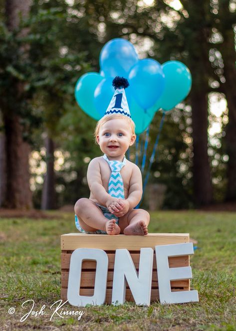 Blue, Chevron, One, first, birthday, boy, cake, smash, splash, outdoor, photography Beach Smash Cake Photoshoot, Smash Cake Beach Pictures, Blue And Green Smash Cake, Cake Smash Photos Boy Outdoor, Cake Smash Blue, First Birthday Photography, Birthday Photography, Kids Pictures, Birthday Photoshoot