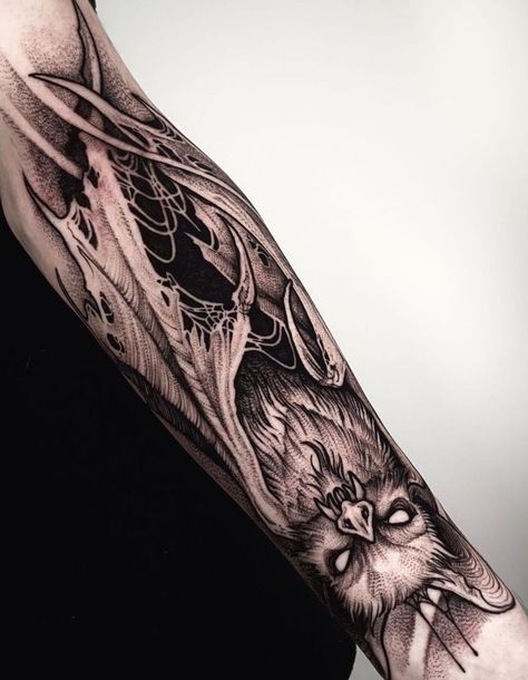 Dark Leg Tattoos, Bat Tats, Upside Down Bat, Bats Tattoo, Savage Tattoo, David Tattoo, Bats Tattoo Design, Dark Tattoos, Medieval Tattoo