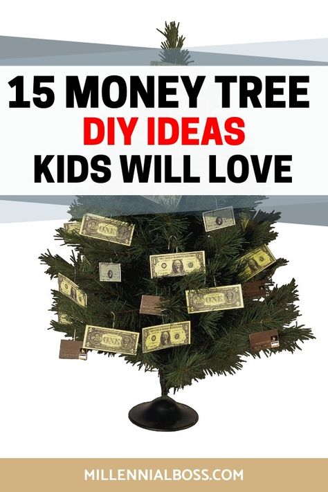 Money Tree Diy Cash Gifts, Birthday Money Tree Ideas, Diy Money Tree For Birthday, Diy Money Tree For Wedding, How To Make A Money Tree Gift, Gift Card Christmas Tree Ideas, Money Tree Ideas Christmas, How To Make A Money Tree, Money Tree Gift Ideas