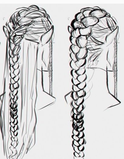 Hair Braids Reference Drawing, Braid Drawing Reference Black, Avatar Braided Hairstyles, Viking Hair Drawing Reference, Navi Hairstyles Oc, Avatar 2 Hairstyles, Art Braids Drawing, Braided Hair Art Reference, Undercut Hairstyle Drawing