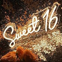 16th Birthday Party Decorations, Sweet 16 Sign, Sweet 16th Birthday, Cafe Pictures, Flexible Led Light, 16th Birthday Decorations, Sweet 16 Birthday Party, Sweet 16 Parties, 16th Birthday Party