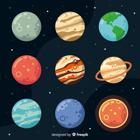 Planet Digital Art, Planet Illustration Design, Solar System Illustration, Planet Pattern, Cute Planets, Planet Illustration, Galaxy Quest, Planet Vector, Planet Painting