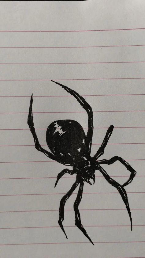 Cute Spider Doodle, Note Book Doodles Grunge, Punk Painting Ideas, Spiderweb Doodle, Punk Drawings Sketches, Grunge Drawing Ideas Doodles, Doodle Spider, Spider Graffiti, Spiders Drawing