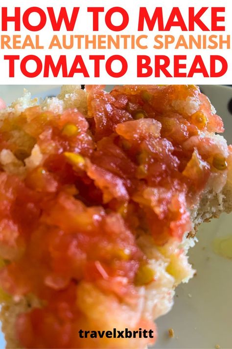 Spanish Bread Recipe, Spanish Tomato Bread, Spanish Food Spain, Spanish Dessert Recipes, Authentic Spanish Recipes, Spanish Breakfast, Easy Spanish Recipes, Spanish Bread, Spanish Tapas Recipes