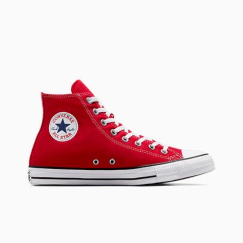 These Shoes Have Barely Been Worn And Are Practically Brand New!! They’re Comfortable And Stylish! I Love Them And I Know You Will Too. Orange Converse Lyst, Miss Matched Converse, Converse Rouge, Converse Bleu, Red Chucks, Custom Chuck Taylors, Red High Tops, High Top Shoe, Blue Converse