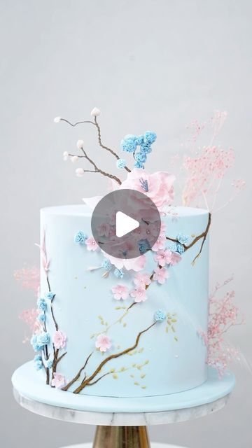 shaniabelle fondant on Instagram: "Edible flower 🌸 Realistic floral fondant cake 🌸

Tree branch is chocolate and wire 🍫 

Feel free to message me if you are interested in these flower molds. Always happy to help🤗✨

#edibleflowers #edibleart #realisticart #floralcakes #tutorial #foodphotography #plumcake #flowercakeclass #foodphotographyandstyling #reelsinstagram #foodgasm #tasty #dessert #video #inspiration #instagood #reels #cakeart #sugarart #cakeideas #LoveCelebration #BeautifulMoments #fondant #fondantcake" Cake Tree, Fondant Flower Tutorial, Realistic Cakes, Cake Classes, Tasty Dessert, Video Inspiration, Plum Cake, Fondant Flowers, Flower Molding