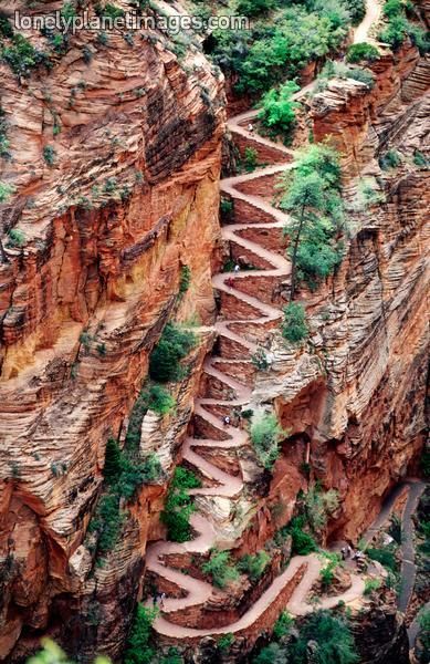 The Angels Landing hike can be found in Utah's Zion National Park, which is about a 2.5-3 hour car ride northeast from Las Vegas.  The park is situated along the Virgin River which has carved out Z... Angels Landing Zion National Park, Angels Landing Zion, Zion National Park Utah, Angels Landing, The Grand Canyon, To Infinity And Beyond, Zion National Park, Pretty Places, Places Around The World