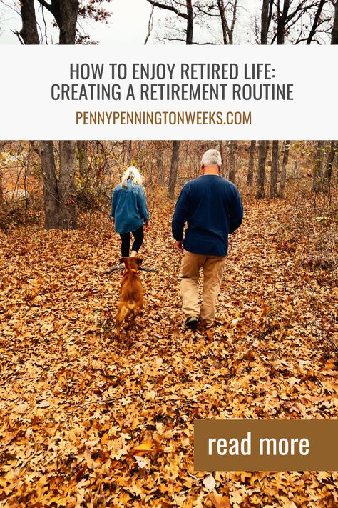 Find joy in retired life by creating a retirement routine. Design a weekly plan with the goal of dedicating time to the things you value. Since my official retirement anniversary was last month, I thought this would be a good time to sit down and do a bit of reflection on my retirement routine: a few of the lessons learned during my first two years of retirement and the routines I've established as an early retiree with the goal of fully enjoying retired life. Early Retirement Lifestyle, Retirement Daily Schedule, Retirement Daily Routine, Retirement Schedule, Transition To Retirement, Online Volunteering, Retirement Goals, Retirement Activities, Retired Life