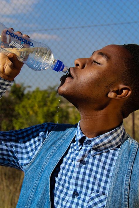 Photography of A Man Drinking Water Drinking Water Drawing Reference, Drinking Water Images, Drinking Water Reference, Drinking Juice Pose, Person Drinking Water, Drinking Water Photography, Drinking Pose Reference, Bhola Baba, Liquid Iv