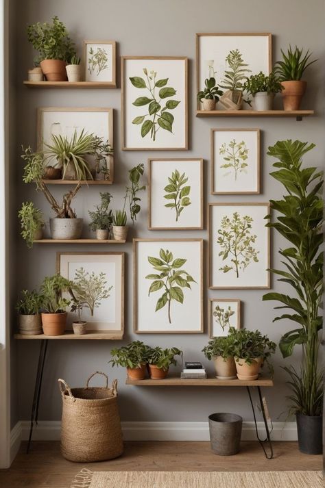 Design, Potted Plants, Plants, The Wall, Shelves, Wall