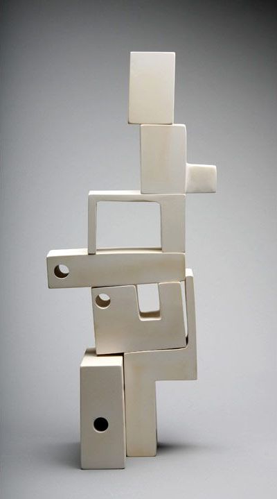 Andrew Molleur; Ceramic Modular 'Mad Man' Sculpture, c2012. Geometric Sculpture, Pottery Sculpture, Sculpture Installation, Contemporary Ceramics, Modern Sculpture, Clay Sculpture, Abstract Sculpture, Ceramic Artists, Wood Sculpture