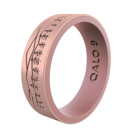 PRICES MAY VARY. Comfort, Flexibility & Style: The QALO Strata Silicone Wedding Bands are intricately designed for flexibility and style. The Strata rubber rings for women provide extreme comfort and feature a smooth finish that reduces friction and catching with other materials. Featuring two layers of contrasting silicone and an engraved pattern all throughout, the Strata silicone ring takes shape in a dynamic, two-tone design maintaining a breathable fit. Durable Material & Design: Our High q