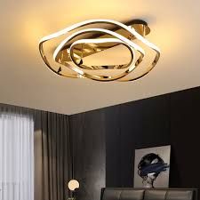 Semi Flush Mount Light, New Ceiling Design, Metal Ceiling Lighting, Contemporary Ceiling Light, Stainless Steel Lighting, Wavy Design, Ceiling Light Design, Kitchen Ceiling Lights, Ceiling Lights Living Room