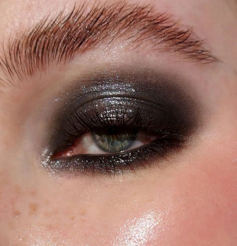 Merry’s Instagram profile post: “loved how this look made my eyes pop @nyxcosmetics jumbo eye pencil (black) @ritueldefille celestial sphere eye soot (cassiopeia)…” Gunmetal Eyeshadow, Lash Paradise Mascara, Brow Glue, Paradise Mascara, Jumbo Eye Pencil, Smoky Eyeshadow, Lash Paradise, Celestial Sphere, Black Eyeshadow