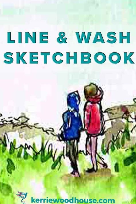 Line And Wash Watercolor Sketches Easy, Pocket Sketching Watercolor, Watercolour Line And Wash, Colour Pen Art Sketch, Pen And Wash Watercolour Tutorials, Ink And Watercolor Art Illustrations, Ink And Wash Drawings, Ink And Watercolor Art Landscape, Pen And Wash Watercolour Ink Drawings