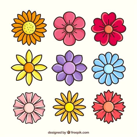 Flor Dibujo Images - Free Download on Freepik Flowers Vector Illustration, Spring Flower Clipart, Mickey Clipart, Flor Vector, Flowers Drawn, Triangle Drawing, Cute Flower Drawing, Flowers Cartoon, Flower Clip Art