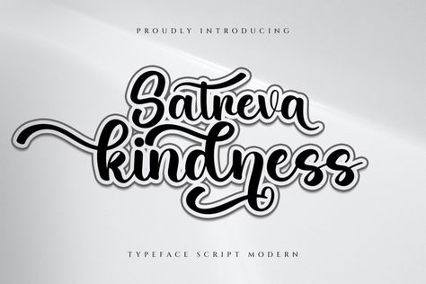 Satreva Kindness is a romantic and sweet calligraphy font with characters that dance along the baseline. It will add a luxury spark to any design project that you wish to create! Try before you buy Satreva Kindness font for iOS, Android, macOS, or Windows for free, or you can download the full version with a […] Get your free download of the Satreva Kindness Font now at FreeFontDL - Free Font Download! Calligraphy Typeface, Script Handwriting, Web Fonts, Doodle Ideas, Commercial Fonts, Font Generator, Handwriting Fonts, Calligraphy Fonts, Free Fonts Download