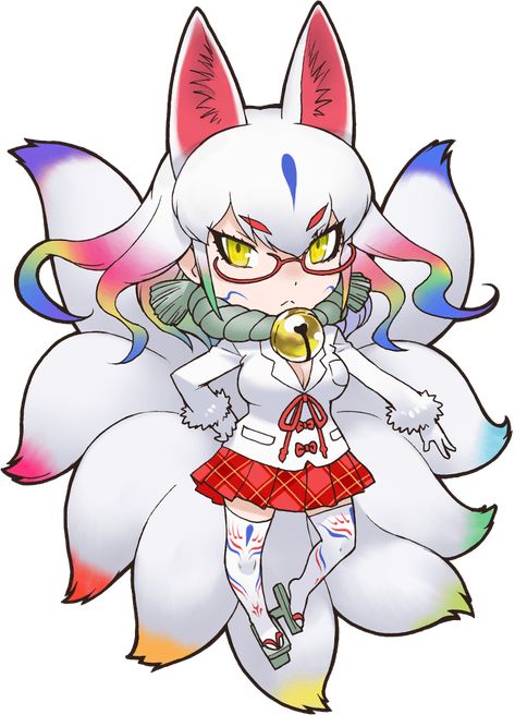 Nine-Tailed Fox - Japari Library, the Kemono Friends Wiki Nine Tailed Fox Naruto, Fox Naruto, Naruto Coloring Pages, Naruto Coloring, 9 Tailed Fox, The Boondocks Cartoon, Nine Tailed Fox, Kemono Friends, Fox Girl