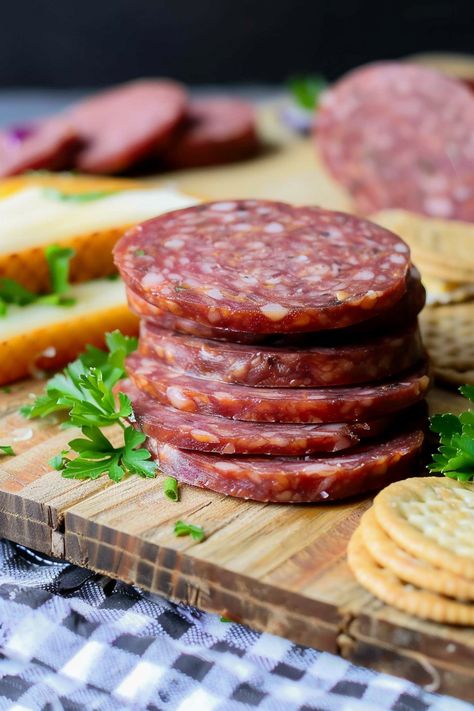 Homemade Beef Summer Sausage Delight Beef Salami Recipes, Elk Summer Sausage Recipes, How To Make Summer Sausage, Homemade Summer Sausage Recipes, Smoked Summer Sausage Recipes, Beef Summer Sausage Recipes, Homemade Beef Sausage, Homemade Salami, Beef Salami