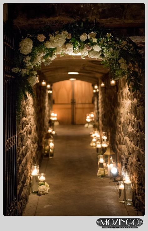 Wine Cellar Wedding, Cellar Wedding, Grand Hallway, Biltmore Wedding, White Wedding Decorations, Biltmore House, Medieval Wedding, Wedding Spain, Asheville Wedding