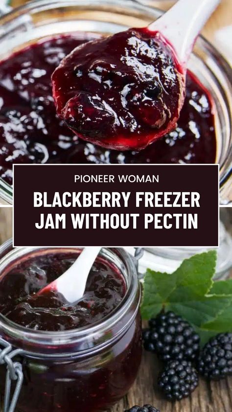 Pioneer Woman Blackberry Freezer Jam Without Pectin Freezer Jam Recipes Without Pectin, Recipes For Fresh Blackberries, Seedless Blackberry Freezer Jam Recipe, Blackberry Freezer Jam Easy, Blackberry Jelly Recipe With Pectin, Huckleberry Freezer Jam Recipe, Black Raspberry Freezer Jam Recipe, Blackberry Jam Recipe Easy, Jam From Frozen Berries