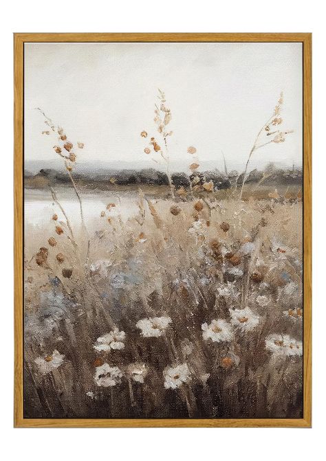 PRICES MAY VARY. Exquisite Wildflower Decor for a Touch of Nature Elevate your home decor with our MTFBWY Vintage Wildflower Wall Art. This beautifully framed floral painting captures the essence of rustic wildflowers against a serene countryside landscape. The soft, earthy tones and delicate brushstrokes make this canvas print a timeless piece that brings the tranquility of nature indoors. Ideal for creating a calming and natural atmosphere in any room, this artwork is perfect for those who app Wildflower Decor, Vintage Floral Wall Art, Framed Floral Prints, Wildflower Wall, Flowers Prints, Bathroom Wall Decor Art, Vintage Framed Art, Flower Bedroom, Country Wall Art