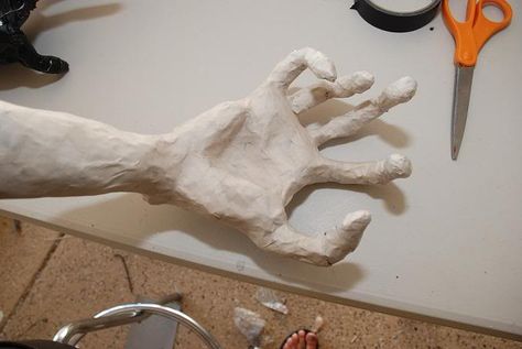 Hello every one. It's been a while since I've been on here. Just wanted to share on how to build your own scary zombie with easy step by step pictures How To Make A Zombie Prop, Zombie Props Diy, Diy Skeleton Hand, Halloween Cardboard Diy, Zombie Tutorial, Haunted Book, Halloween Hands, Creepy Hands, Hand Tutorial