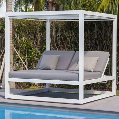 Seacoast, Outdoor, Daybed, day bed, source outdoor, canopy - HomeInfatuation.com. Outdoor Day Bed Ideas, Outdoor Daybed Diy, Outdoor Day Beds, Outdoor Daybed With Canopy, Outdoor Day Bed, Daybed Outdoor, Outdoor Patio Daybed, Pool Bed, Sun Bed