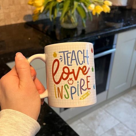 Elevate your teaching game with our Teach Love Inspire Teacher Mugs! Show your passion for education with every sip and brighten up your classroom with a touch of inspiration. Perfect for coffee or tea, these mugs are a must-have for every dedicated teacher. Size - 11 oz Standard mugs 95mm high x 80mm diameter. Please note this is for one item, No other items will be included PLEASE NOTE: By purchasing this item you confirm that all details of your order are correct and final - Unfortunately no requests for changes can be accepted. Teacher Mugs Funny, Teach Gifts, Teaching Decor, Teacher Mugs, Mugs Ideas, Teaching Game, Teach Love Inspire, Teacher Mug, End Of Term