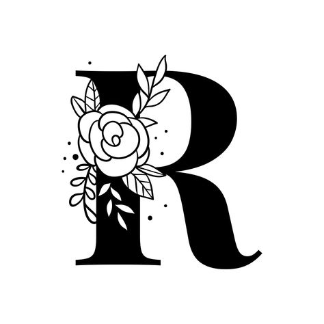 Letter R script psd floral alphabet | free image by rawpixel.com / Tvzsu Botanical Capital Letter, Typography Psd, Typography Fonts Alphabet, Alphabet Capital Letters, Alphabet Typography, Floral Typography, Floral Font, Free Illustration Images, Floral Alphabet