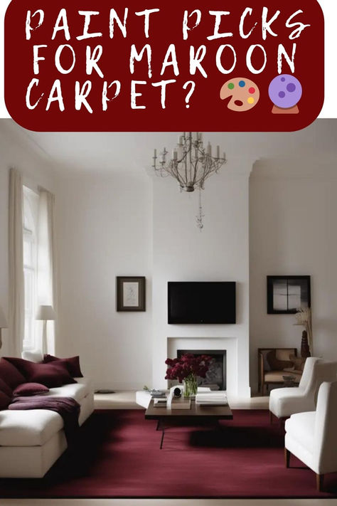 Looking To Freshen Up Walls Against A Maroon Carpet? Discover The Perfect Paint Colors That Will Make Your Room Pop. 🌈✨ Click To Reveal A Palette That Elevates Your Space! #MaroonCarpet #PaintColors #HomeDecor #RoomMakeover #ColorSchemes #InteriorDesign #WallDecor #HomeStyling #DecorTips #LivingSpace #ElegantInteriors #DesignInspiration #HouseGoals #PaintingGuide #CozyHome Red Carpet Room Ideas, Maroon Carpet, Color Palette Interior Design, Mahogany Flooring, Drawing Room Design, Red Furniture, Dark Carpet, Red Floor, Farmhouse Paint Colors