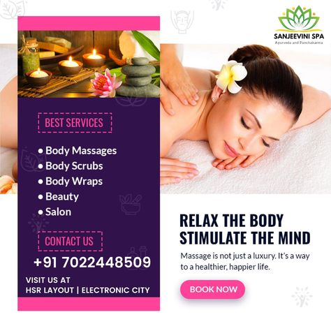 Spa Creative Ads, Salvation Scriptures, Body Massage Spa, Mirror Decor Living Room, Spa Body, Ganesh Photo, Body Wrap, Happier Life, Salon Beauty