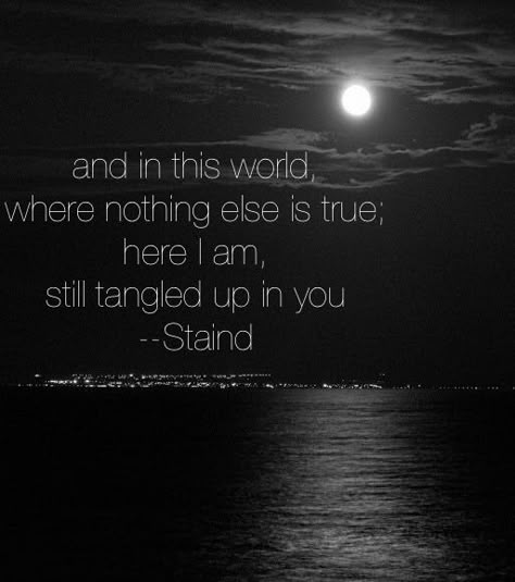 passionately, irretrievably, lost in one specific location....Staind, Aaron Lewis Tangled Up In You Lyrics, Aaron Lewis Quotes, Staind Lyrics Quotes, Arron Lewis, Staind Lyrics, Aaron Lewis, Tangled Up In You, Country Lyrics, Music Quotes Lyrics