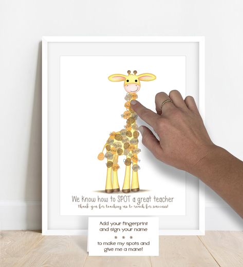 Giraffe Baby Shower Theme, Safari Baby Shower Decorations, Jungle Safari Baby, Jungle Safari Baby Shower, Somebunny Loves You, Thumbprint Tree, Fingerprint Guestbook, Baby Shower Giraffe, Fingerprint Tree