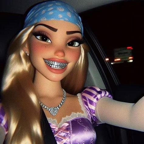 kvntcity on TikTok Cartoon Profile Pics Bratz, Aniya Core, Fisheye Pfp, Hood Princess, Y2k Baddie Aesthetic, Insta Pfp, Disney Swag, Disney Princess Artwork, Cute Funny Pics