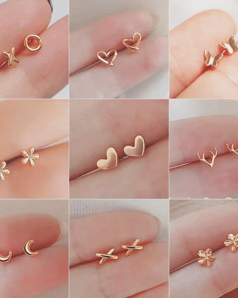 Top On Sale Product Recommendations!;silver-plate Gold Color Mini Small Butterfly Heart Stud Earring For Women Cartilage Helix Tragus Ear Piercing Jewelry Gift;Original price: PKR 432.19;Now price: PKR 432.19;Click&Buy: https://s.click.aliexpress.com/e/_m0vS7p2 Ear Piercings Tragus, Ear Piercing Jewelry, Small Butterfly, Butterfly Heart, Online Products, Helix Earrings, Small Earrings Studs, Earring For Women, Gold Earrings Designs