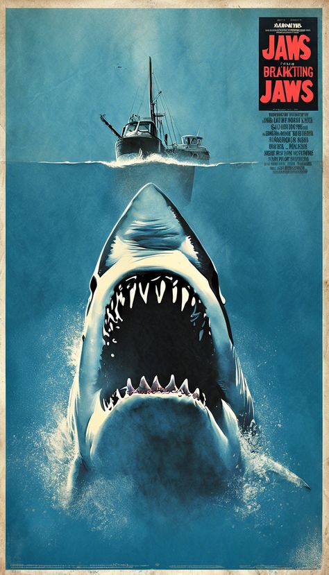 Jaws Painting, Stephen Spielberg, Jaws Film, Jaws Movie Poster, 70s Movies, Sea Life Creatures, Shark Photos, Jaws Movie, Shark Jaws