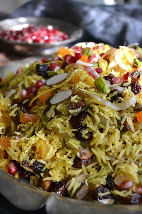 Persian Jeweled Rice, Persian Food Iranian Cuisine, Jeweled Rice, Persian Rice, The View From Great Island, Iranian Cuisine, Middle East Recipes, Rice Side, Persian Cuisine