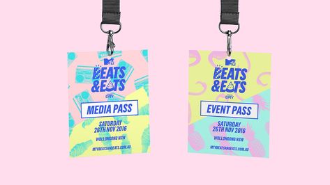 MTV Beats & Eats on Behance Graphic Design Music, Identity Card Design, Event Id, Weekly Inspiration, Event Card, Beauty Logo Design, Capital One, Graphic Design Fun, Festival Design