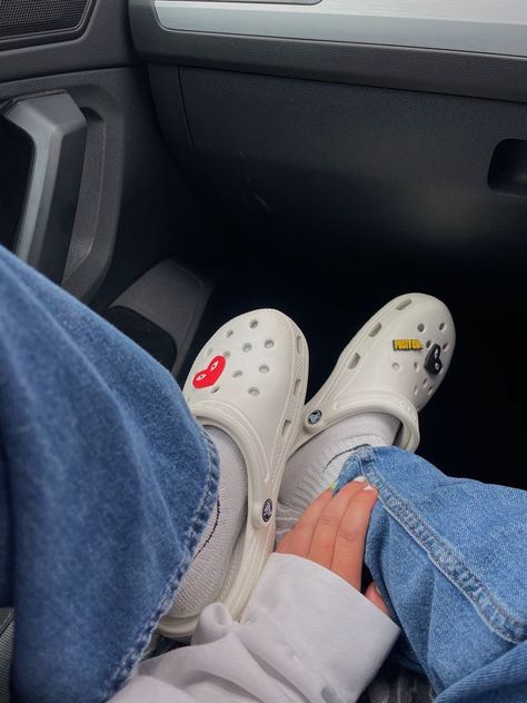 White Crocs Clogs, White Crocs, Shoes Accessories, White