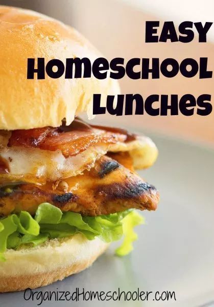 Easy and simple homeschool lunches that will make mom and kids happy.  These simple ideas make meal planning a breeze.  Just keep the ingredients on hand to whip up quick lunches.  Get ready for back to school by stocking your pantry and freezer with easy homeschool lunch ingredients. Homeschool Lunches, Hamburger Gourmet, Homemade Burger Buns, Burger Buns Recipe, Panini Hamburger, Homemade Hamburger Buns, Healthy Woman, Mom And Kids, Weekly Dinner