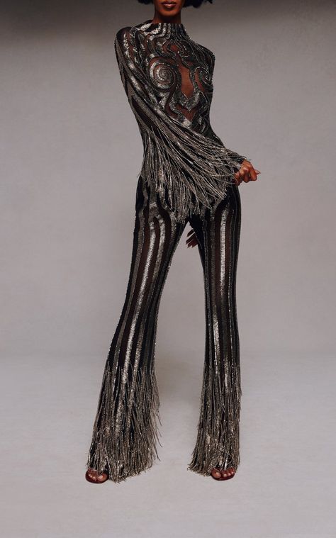 Glam Rock Jumpsuit, 70s Glam Fashion, Disco Fashion, Disco Style, Jazz Costumes, Future Clothes, Glitz And Glam, Stage Outfits, Global Fashion