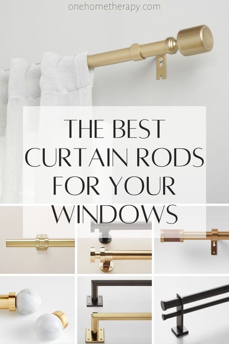 Say goodbye to bland windows and hello to stylish and practical curtain rods. In "The Best Curtain Rods for Your Windows," discover the top options for your home decor needs. From sleek and modern to traditional and elegant, there's something for everyone. Upgrade your window treatments today! #windowtreatments #curtainrods #homedecor Silver Curtain Rods Living Rooms, Curtain Rods For White Curtains, Good Curtain Rod, Curtain Rods For Living Room, Curtain Rods Modern, 12-20 Inch Curtain Rods, Curtain Rod Ideas For Large Window, Curtain And Rod Ideas, Transitional Curtain Rod