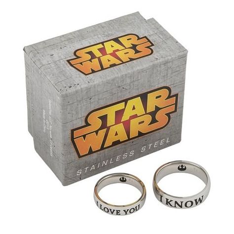 Star Wars I Love You and I Know Couple Ring Set- Valentines Day gifts for boyfriend Star Wars Gifts For Boyfriend, Star Wars Rings, Star Wars Ring, Unique Gifts For Boyfriend, Surprise Boyfriend, Romantic Anniversary Gifts, Birthday Surprise Boyfriend, Star Wars Love, Unique Anniversary Gifts