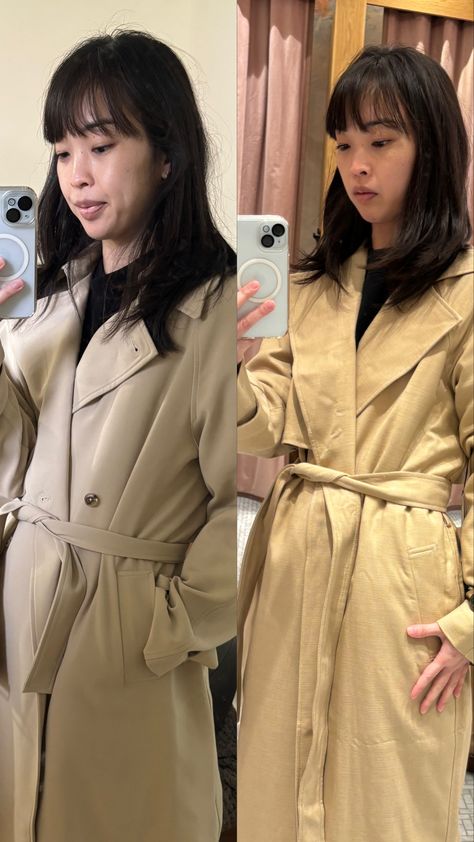 Review: Aritzia Babaton vs. Oak and Fort Oversized Trench Coat Oak And Fort Trench Coat, Slouch Coat, Seattle Shopping, Petite Trench Coat, Aritzia Super Puff, Oversized Trench, Super Puff, Oversized Trench Coat, Hawaii Food